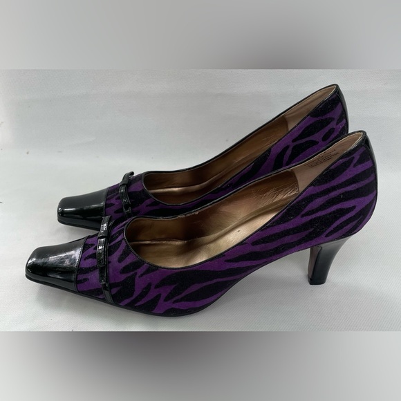 Bellini Latoya Purple and Black Zebra Print size 10. #1588 - Picture 1 of 5